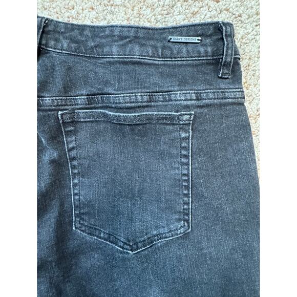 CARVE Designs Woman's Black Jeans/Pants size 12, Frayed hem, Straight leg denim - Picture 8 of 10